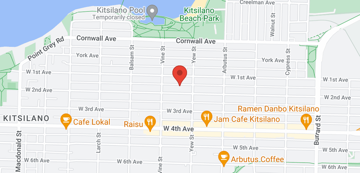 map of 208 2211 W 2ND AVENUE